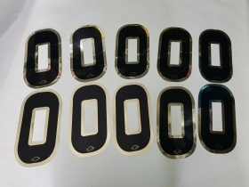 STICKER NUMERO 0 ADESIVO UFO COLORE NERO CON BORDO COLO