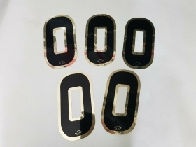 STICKER NUMERO 0 ADESIVO UFO COLORE NERO CON BORDO COLO