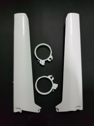 COPPIA PARASTELI COPRISTELI COLORE BIANCO SUZUKI RM 125 250 