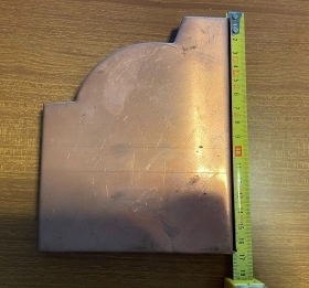 COPPIA TESTATA TAPPO GRIGLIA CHIUSURA GRONDAIE BRONZO D