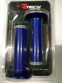 MANOPOLE COPPIA RACETECH DIAMOND CROSS ENDURO BLU GRIGI