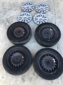 4 CERCHI E RUOTE COMPLETE DI GOMME 60% WOLKSWAGEN GOLF 