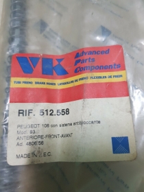 TUBO FRENO ANTERIORE VK 512.558 CITROEN AX 1992 BENZINA