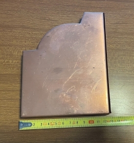 COPPIA TESTATA TAPPO GRIGLIA CHIUSURA GRONDAIE BRONZO D